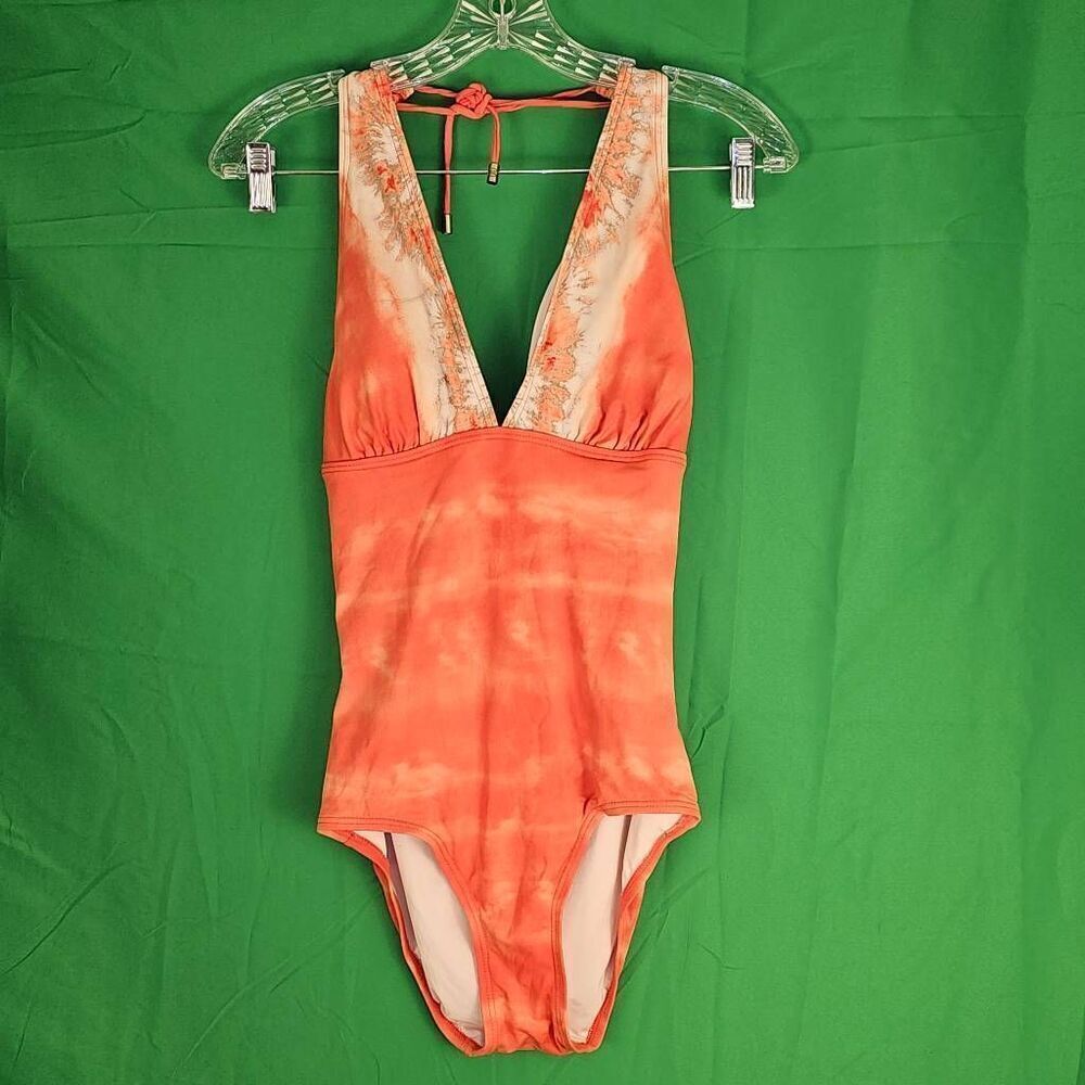 Michael Michael Kors Womens Orange One Piece Swimsuit 6